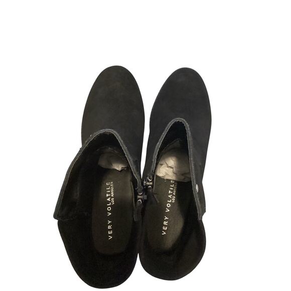 Very Volatile Jericho Boots Womens Leather Ankle Booties Size 8 Black NEW NIB - Picture 10 of 11